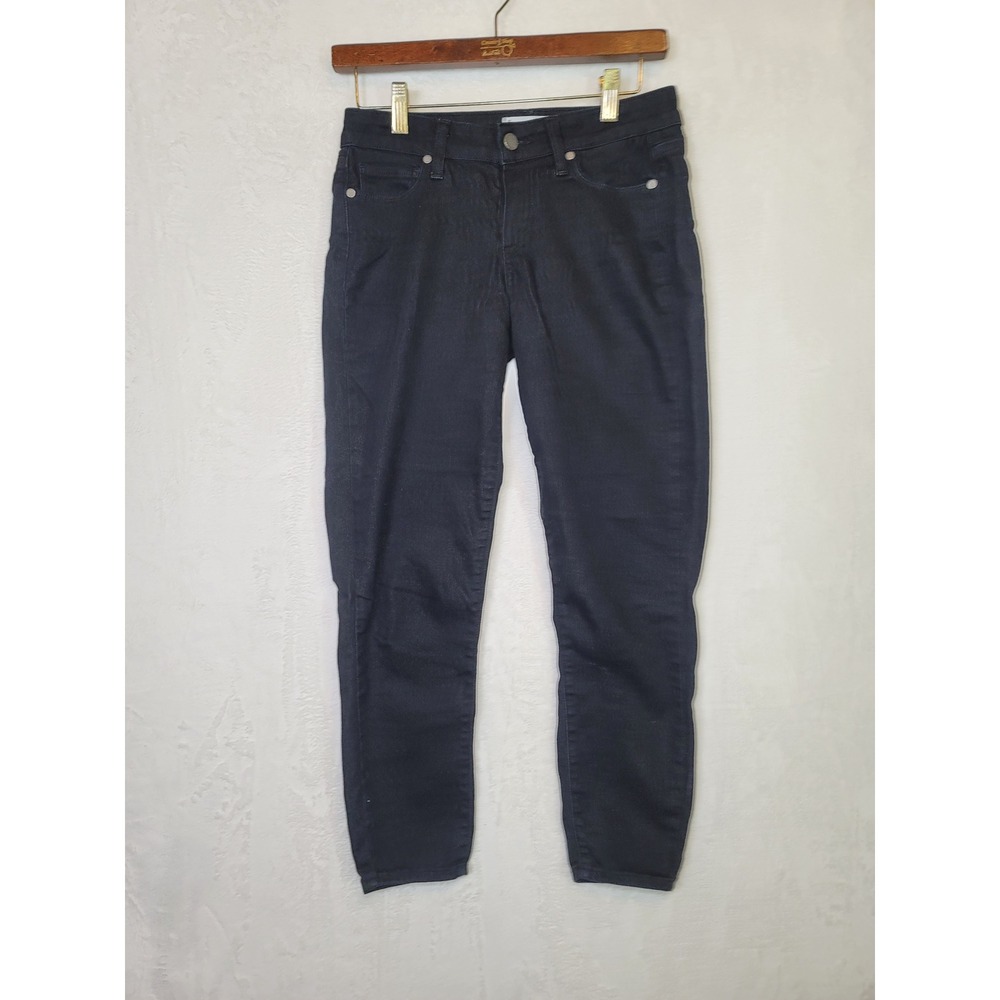 Paige‎ Verdugo Crop Indie Cigarette Jeans Rocker Chic Black Denim 28x26 Size 27